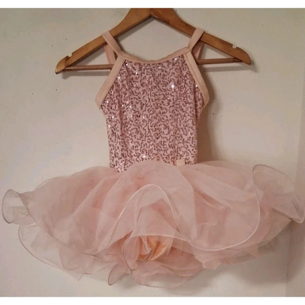 Weissman 1C Ballet Dance Costume Ballerina Tutu Baby Pink Sequin